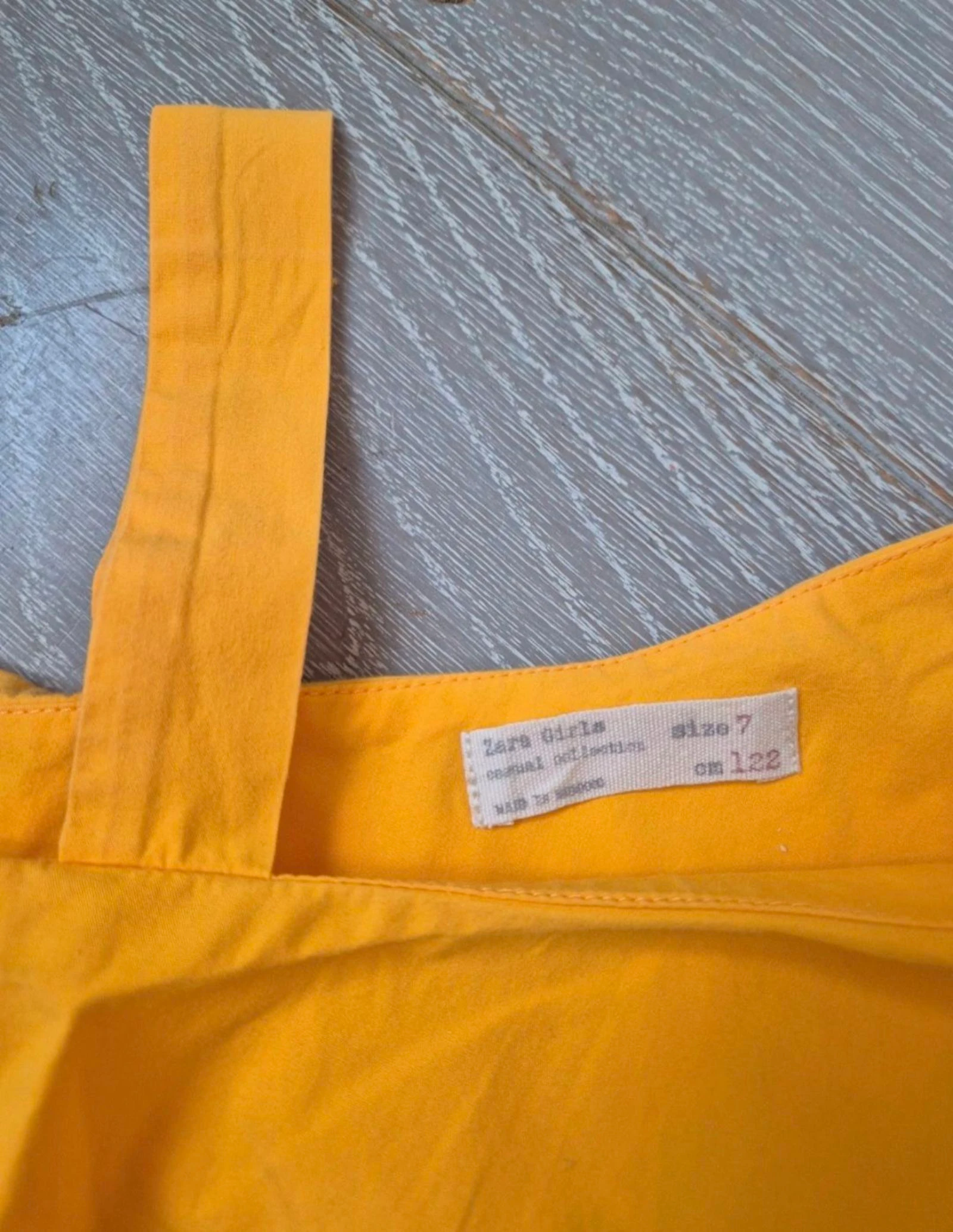 Yellow asymmetric blouse/top. Zara. Size 7 years – photo 2
